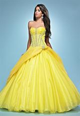 Landa Quinceanera AQ08.  Available in Bright Yellow, Lipstick, Peony, Tiffany blue